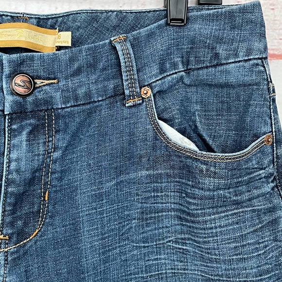 Seven 7 Luxe Thalia Women's Medium Wash Wide Leg Blue Denim Jeans Plus Size 16 - Picture 4 of 13